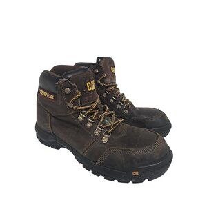 CATERPILLAR Men's Outline Steel Toe Steel Plate Leather Boots P720996 Brown 12W